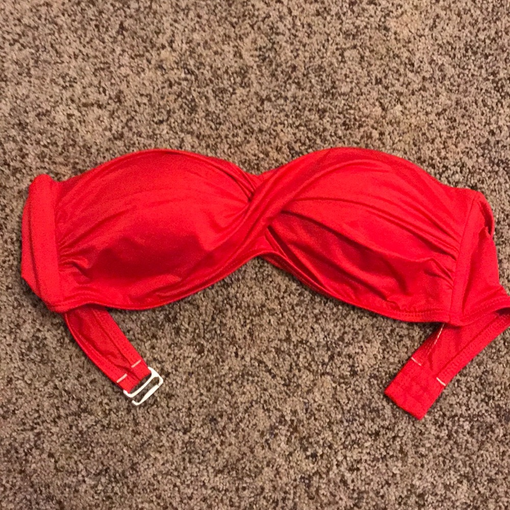 Red swim top